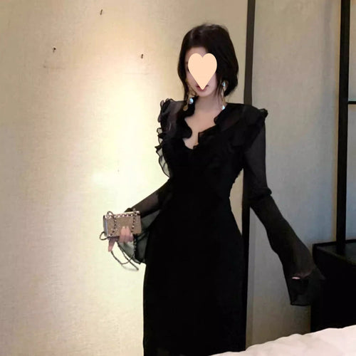 American Ruffled Collar Dress