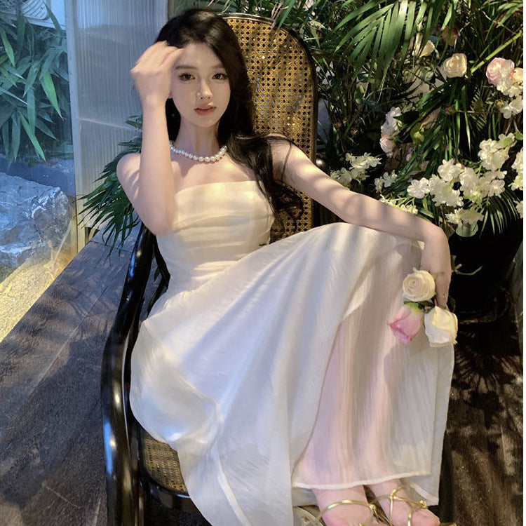 Apricot Bandeau Dress