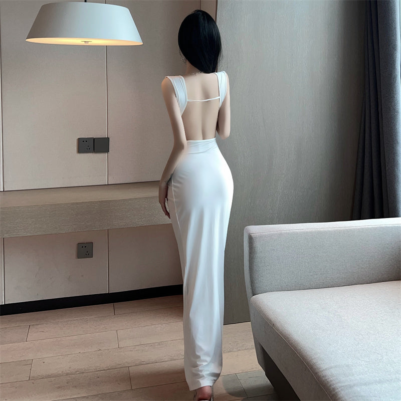 Backless Hot Girl White Dress